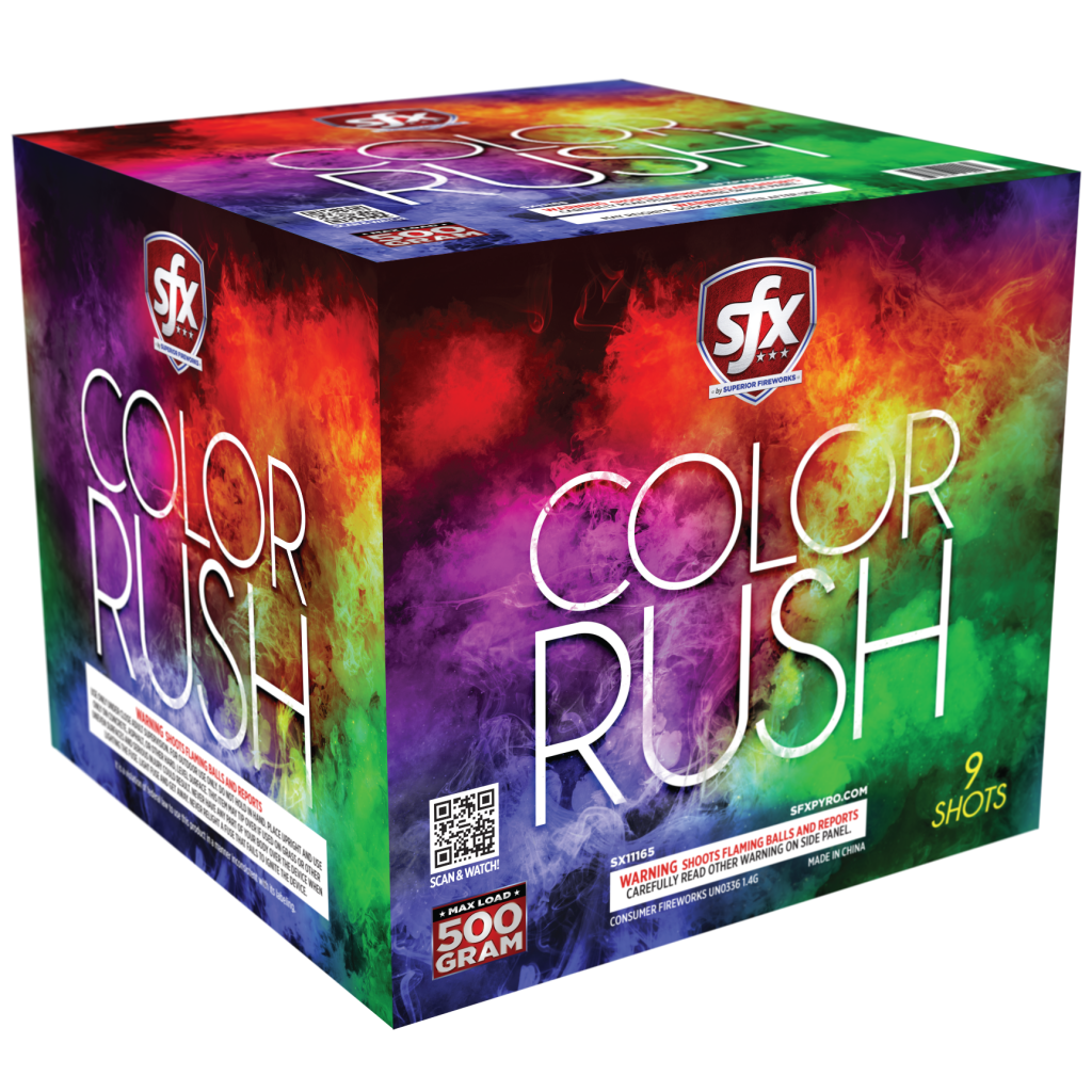 SFX Color Rush, 500-gram Repeaters, SFX Fireworks
