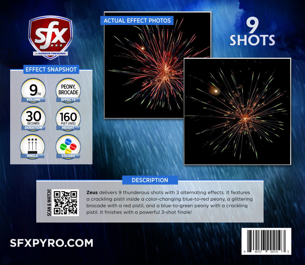 Info Panel, 500-gram repeaters, SFX Fireworks