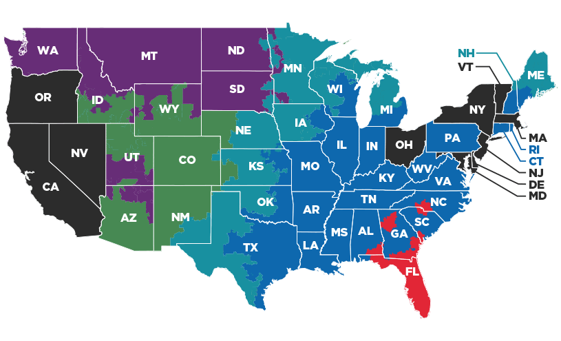 Shipping Deadlines Map