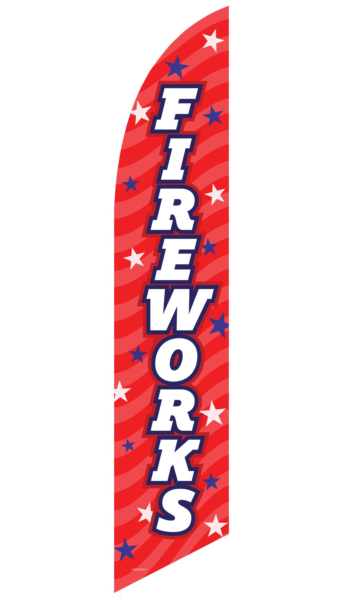 "Fireworks" Feather Flag (Red) Superior Fireworks Wholesale