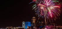 Fireworks over Des Moines, Iowa