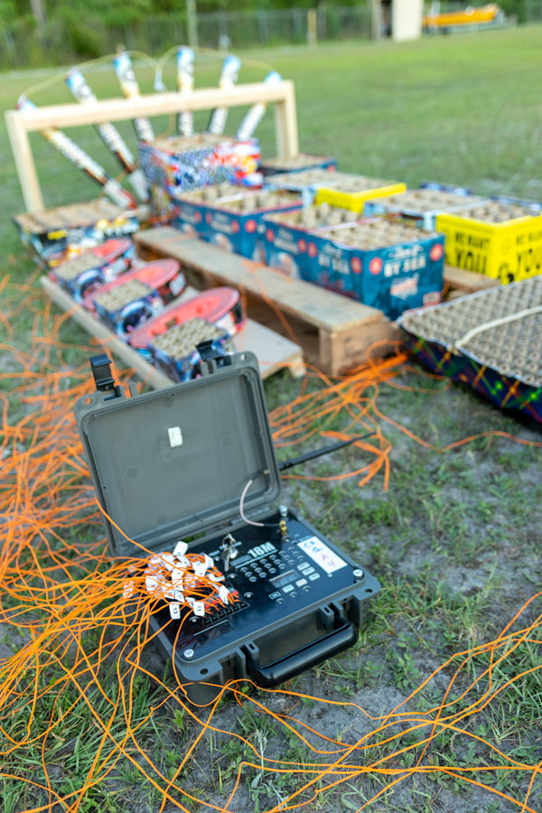 Memorial Day Fireworks Show Setup