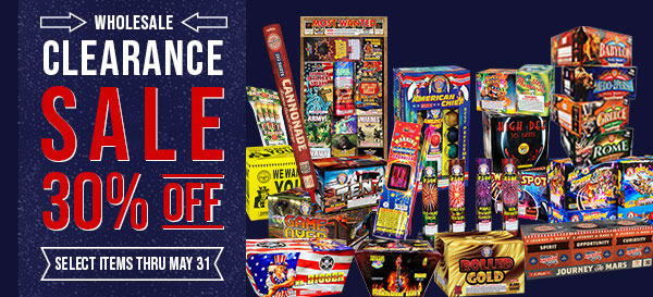 Wholesale Clearance Sale at Superior Fireworks