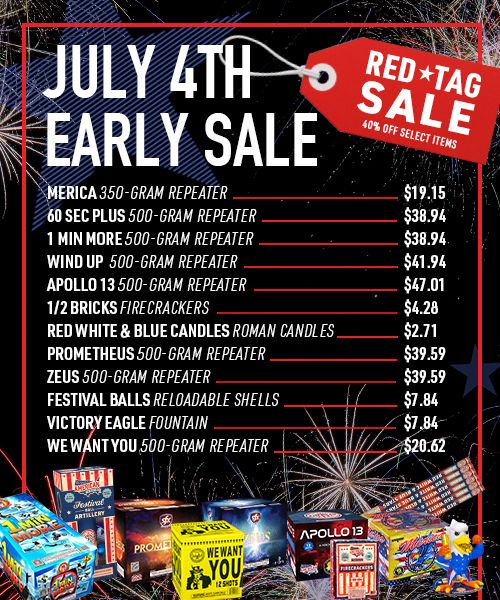 July 4th Red Tag Sale