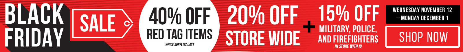 Shop our Black Friday Sale now through December 1!