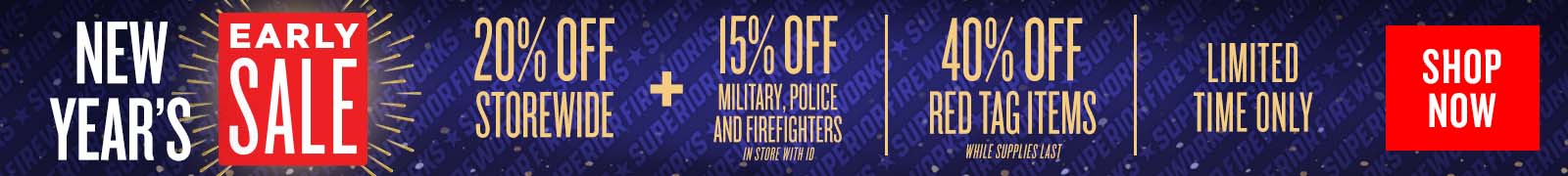 Shop Our New Year's Early Sale through December 29!