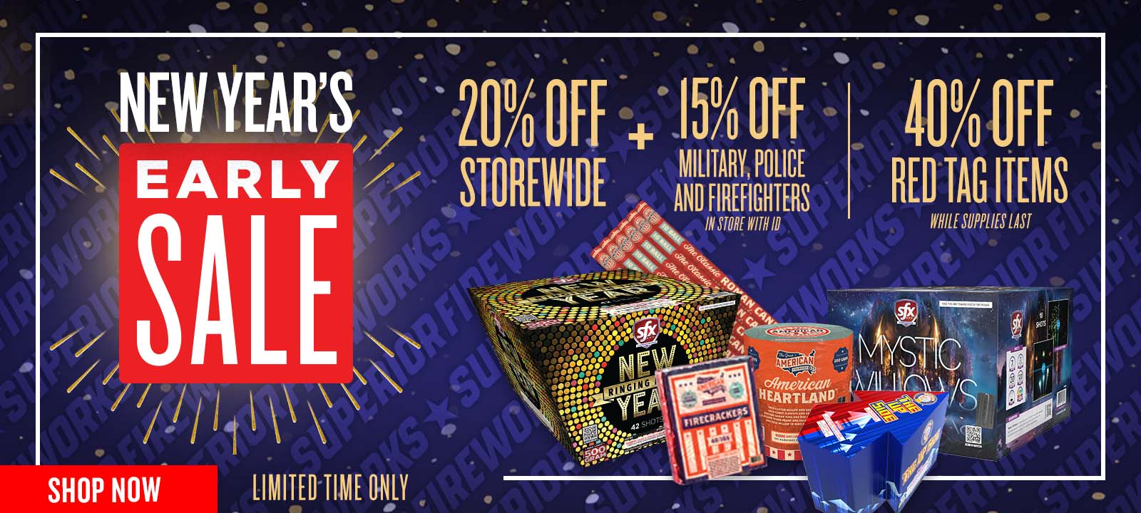 Shop Our New Year's Early Sale through December 29!