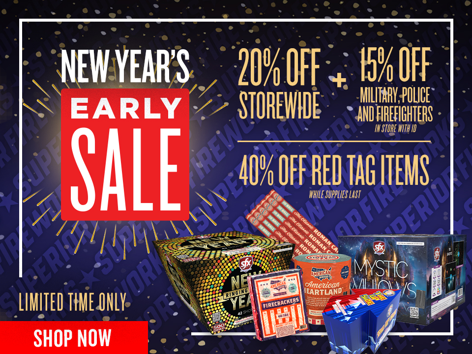 Shop Our New Year's Early Sale through December 29!