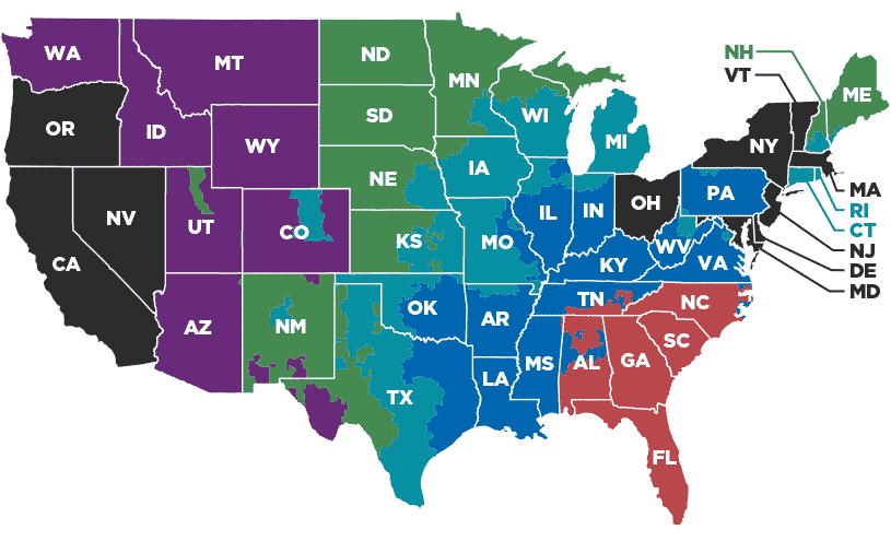 Shipping Deadlines Map